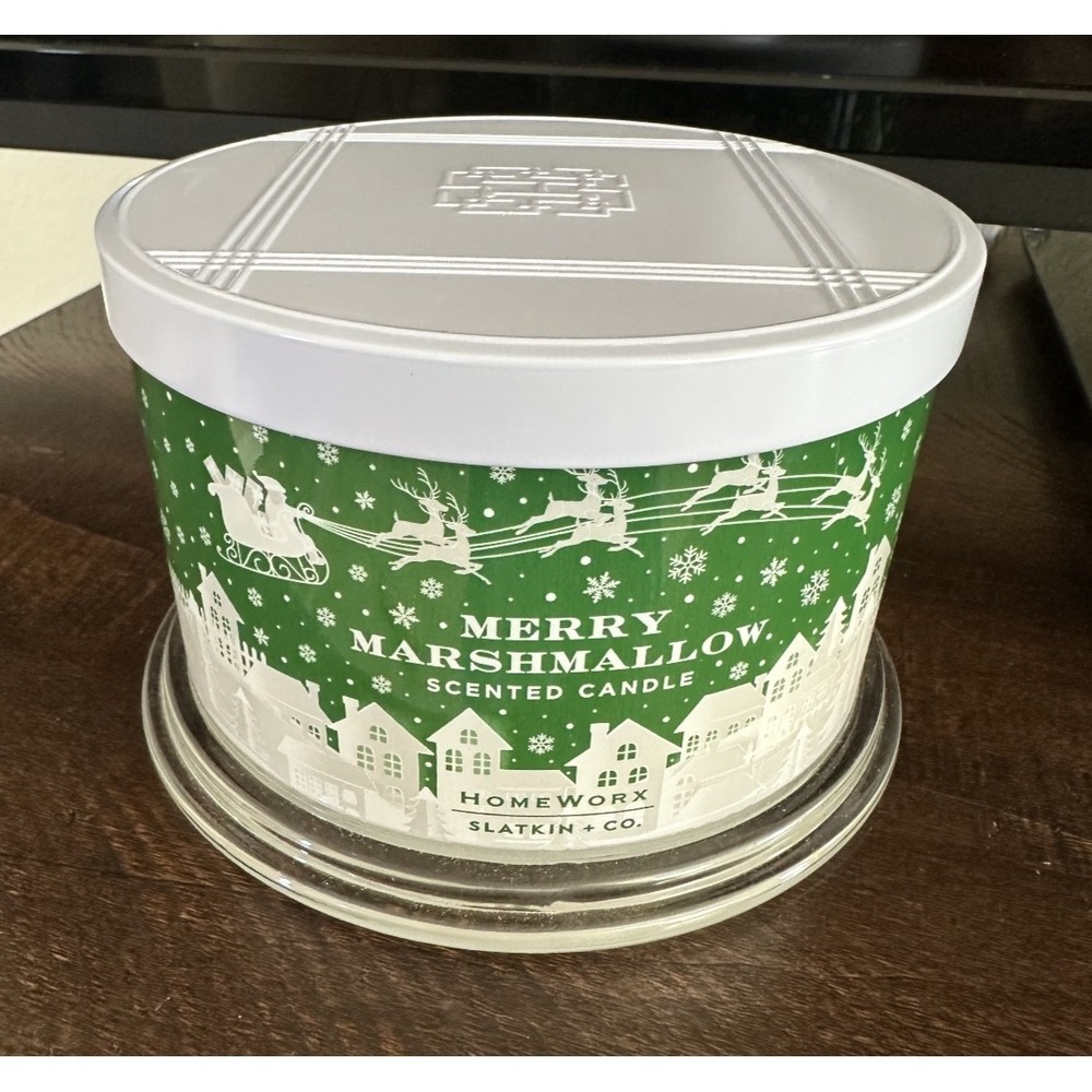 Homeworx by Slatkin + Co Candle MERRY MARSHMALLOW 4 Wick 18 oz NEW